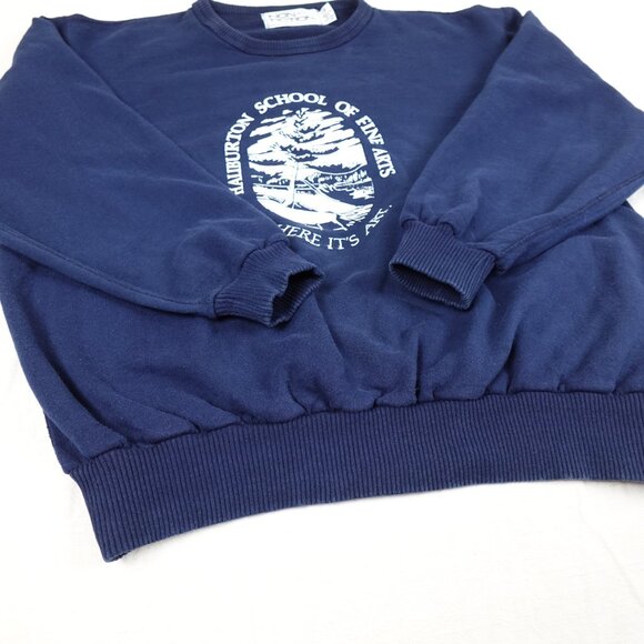 Vintage 90s Haliburton School of the Arts Non-Fiction Sweatshirt Adult Large - Picture 4 of 10